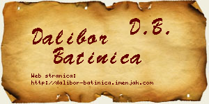 Dalibor Batinica vizit kartica